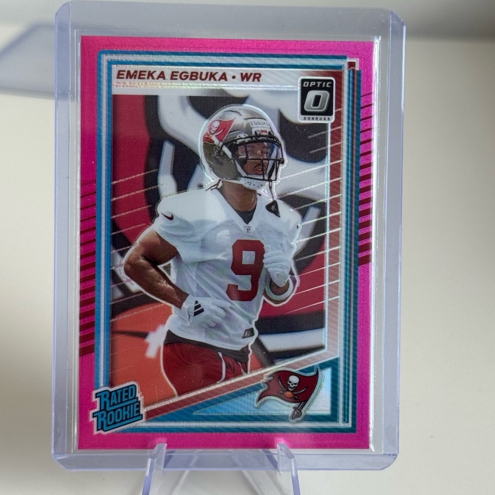 🔥 2025 Emeka Egbuka Panini Donruss Optic Rated Rookie Prizm Tampa Bay Buccaneers